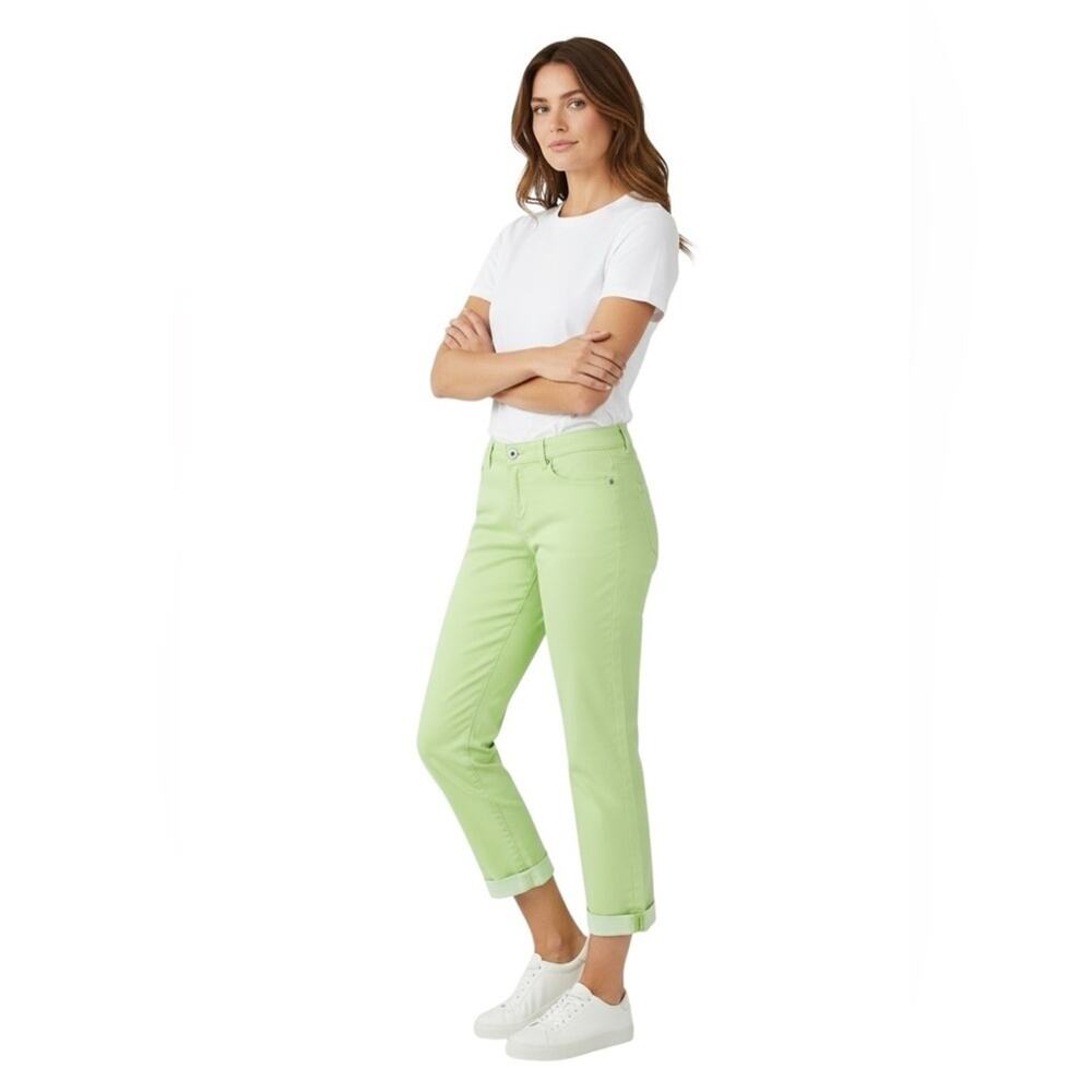 Christopher & Banks Women’s Jean Stretch  Lime Green Size 4 EUC